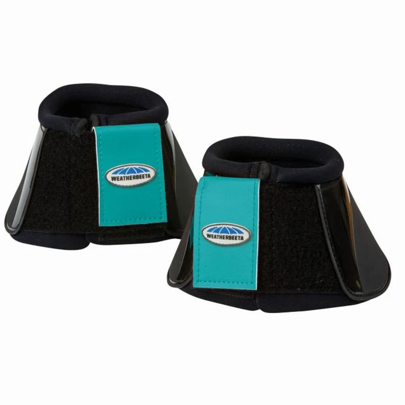 Weatherbeeta Impact Bell Boots - Black/Turquoise 1 Weatherbeeta Impact Bell Boots - Black/Turquoise