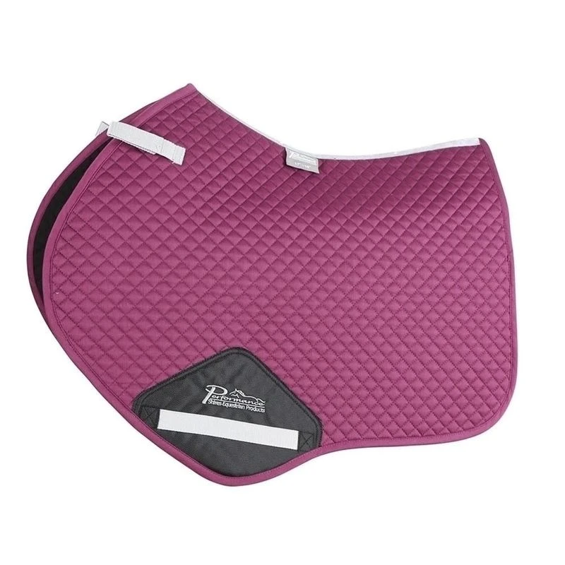 Shires Performance Suede Jump Saddle Pad - Plum 1 Shires Performance Suede Jump Saddle Pad - Plum