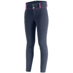 Horze Kids' Daniela Full Seat Breeches - Dark Navy/Cactus Flower Purple -Equestrian Supplies Shop 336317 800 800