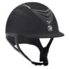 One K Defender Suede W/Swarovski Helmet - Black W/Clear Stones