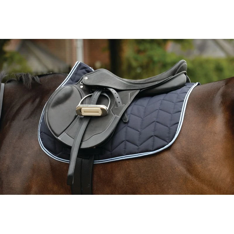 Saxon Element Quilted All Purpose Saddle Pad - Navy/Blue 2 Saxon Element Quilted All Purpose Saddle Pad - Navy/Blue - Image 2