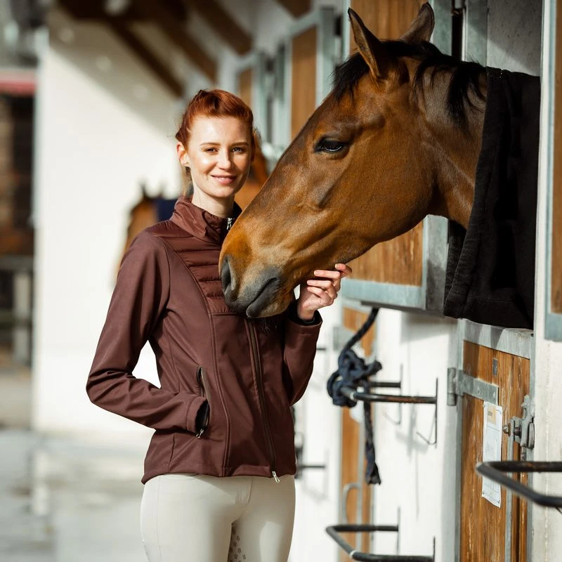 Horze Women's Maeve Softshell Hybrid Jacket - Bracken 2 Horze Women's Maeve Softshell Hybrid Jacket - Bracken - Image 2