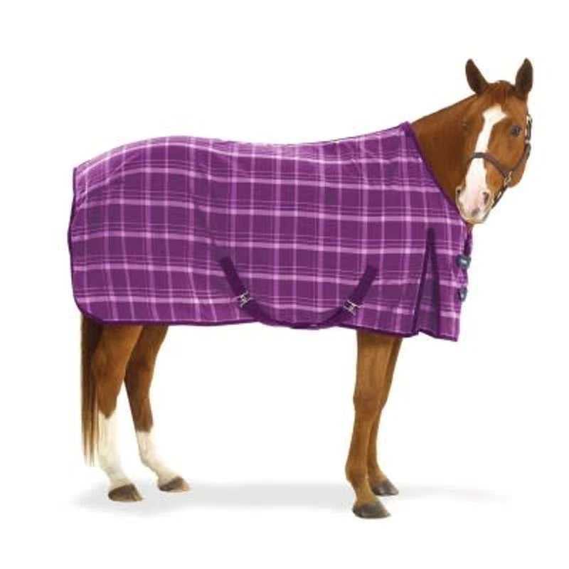 Equi-Essentials EZ-Care Plaid Stable Sheet - Purple Plaid 1 Equi-Essentials EZ-Care Plaid Stable Sheet - Purple Plaid