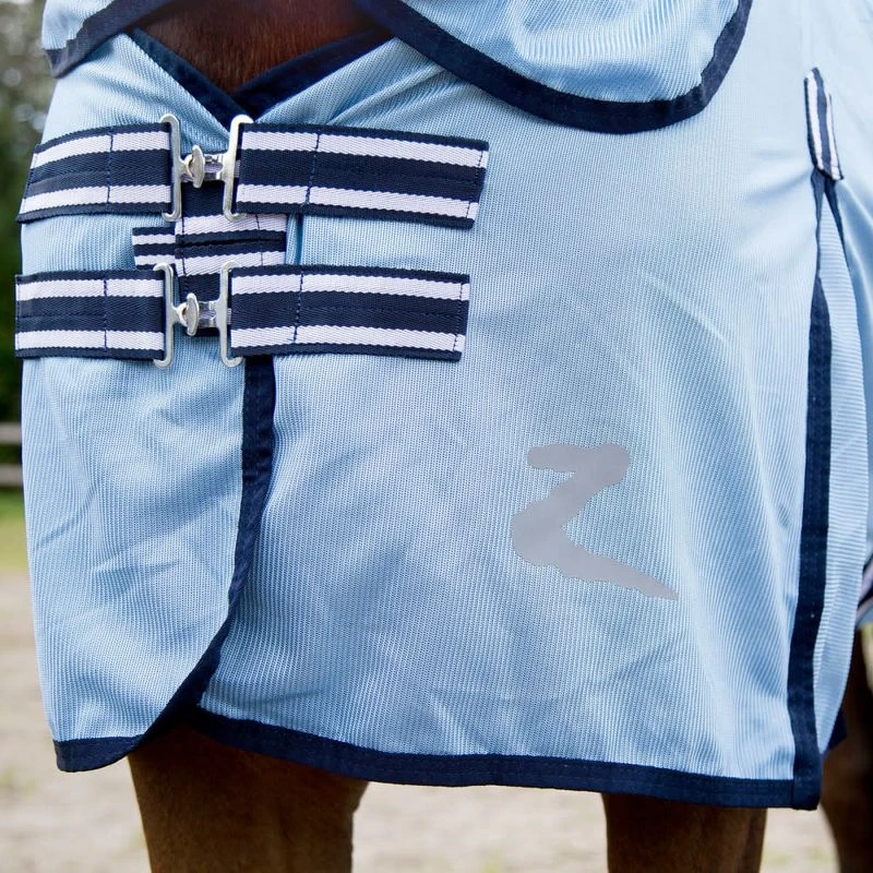 Horze Freja Belly Guard Combo Fly Sheet - Light Blue 2 Horze Freja Belly Guard Combo Fly Sheet - Light Blue - Image 2