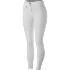 Horze Women's Active Full Seat Breeches - White -Equestrian Supplies Shop 377913 800 800
