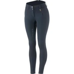 Horze Women's Angela High Waist Breeches Silicone Full Seat - Navy Dark Blue -Equestrian Supplies Shop 380804 800 800