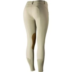 Horze Women's Melissa Knee Patch Breeches - Plaza Taupe Light Brown -Equestrian Supplies Shop 385236 800 800