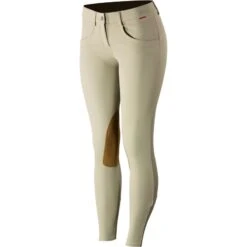 Horze Women's Melissa Knee Patch Breeches - Plaza Taupe Light Brown -Equestrian Supplies Shop 385237 800 800