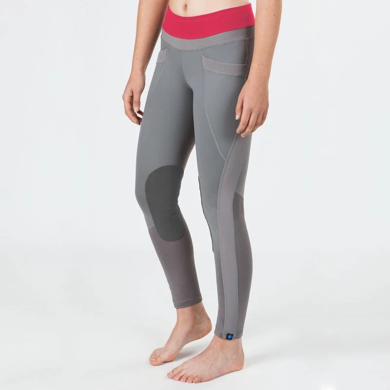 Irideon Women's Synergy Knee Patch Tights - Dove Grey/Azalea 2 Irideon Women's Synergy Knee Patch Tights - Dove Grey/Azalea - Image 2