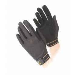Shires Aubrion Mesh Riding Gloves - Black