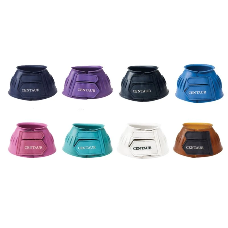 Centaur EcoPure Thick Rib Hook And Loop Bell Boots - Turquoise 1 Centaur EcoPure Thick Rib Hook And Loop Bell Boots - Turquoise