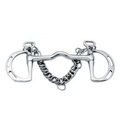 Korsteel Stainless Steel Cambridge Mouth Slotted Ring Kimblewick Bit