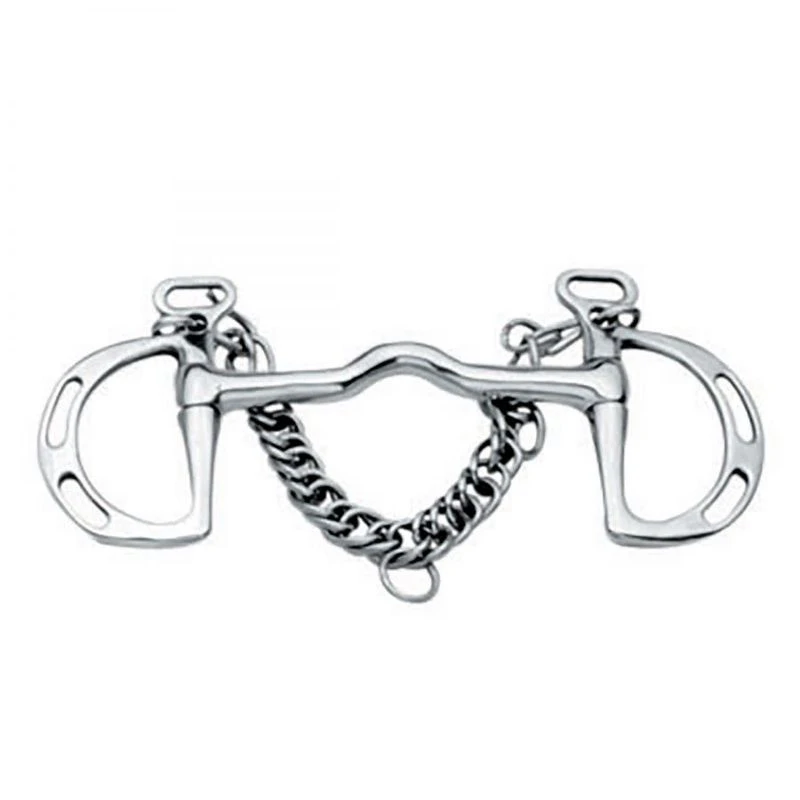 Korsteel Stainless Steel Cambridge Mouth Slotted Ring Kimblewick Bit 1 Korsteel Stainless Steel Cambridge Mouth Slotted Ring Kimblewick Bit