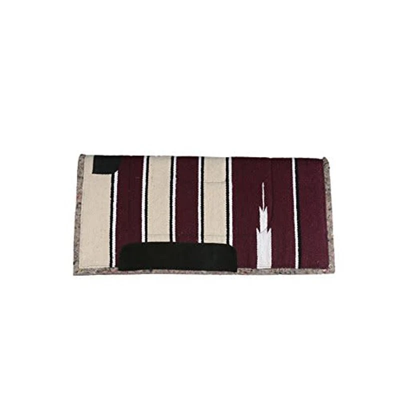 Western Rawhide Soft Touch Navajo Western Saddle Pad - Burgundy/Cream 1 Western Rawhide Soft Touch Navajo Western Saddle Pad - Burgundy/Cream