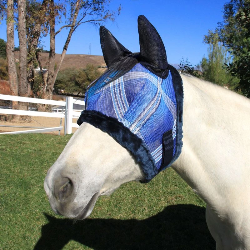 Kensington Signature Fly Mask W/Fleece,Ears And Forelock Hole - Kentucky Blue 1 Kensington Signature Fly Mask W/Fleece,Ears And Forelock Hole - Kentucky Blue