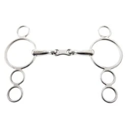 Korsteel Stainless Steel French Link 3 Ring Dutch Gag Bit