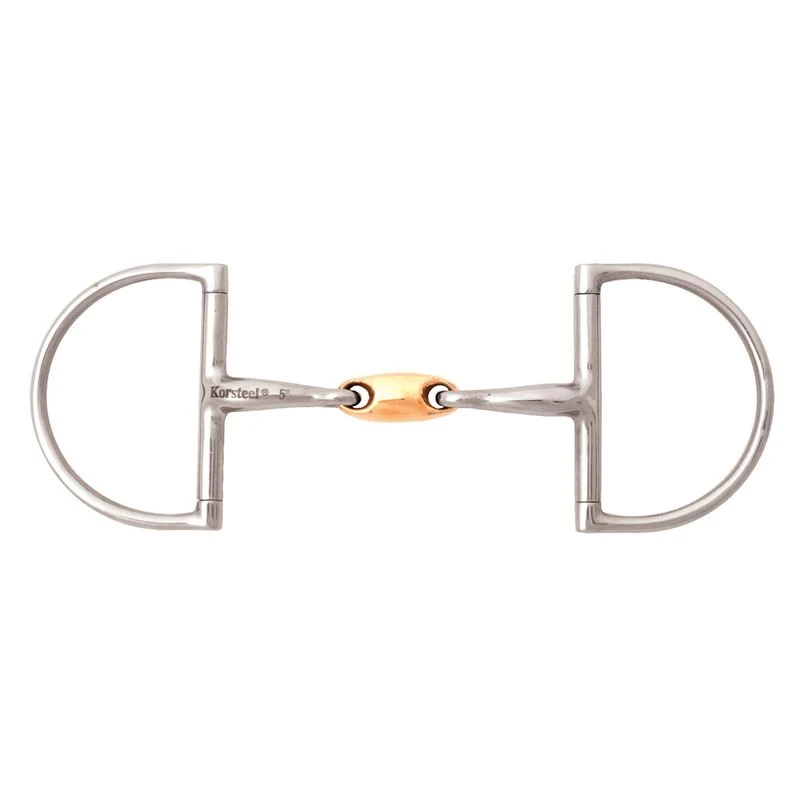 JP Korsteel Stainless Steel Copper Link Hunter Dee Ring Snaffle Bit 1 JP Korsteel Stainless Steel Copper Link Hunter Dee Ring Snaffle Bit