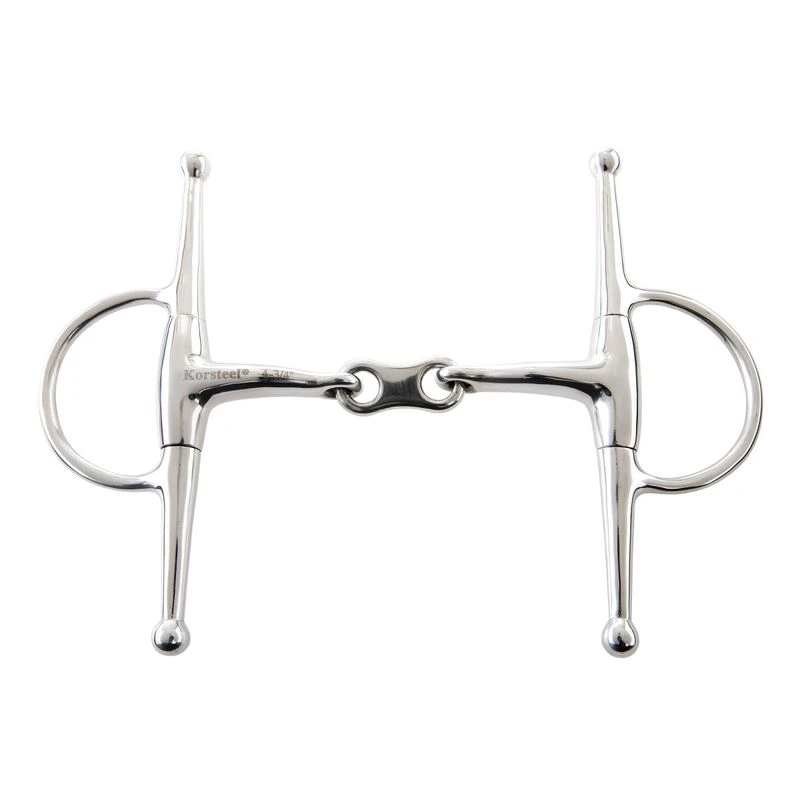 JP Korsteel Stainless Steel French Link Full Cheek Eggbutt Snaffle Bit 1 JP Korsteel Stainless Steel French Link Full Cheek Eggbutt Snaffle Bit