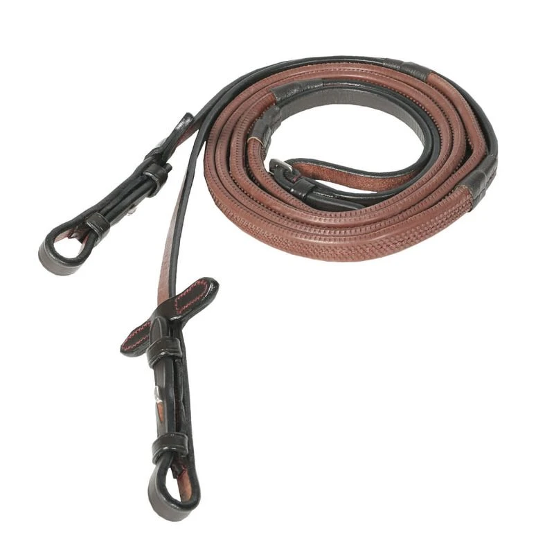Horze Soft Grip Rubber Reins - Dark Brown 1 Horze Soft Grip Rubber Reins - Dark Brown