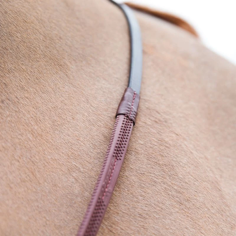 Horze Soft Grip Rubber Reins - Dark Brown 2 Horze Soft Grip Rubber Reins - Dark Brown - Image 2
