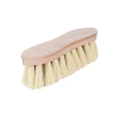 Horze Wood Back 2in Hard Brush W/Natural Bristles - Tan