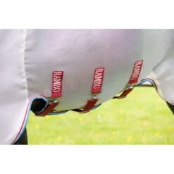 Rambo Protector W/Disc Front - Oatmeal/Cherry/Peach/Blue -Equestrian Supplies Shop 488391 800 800