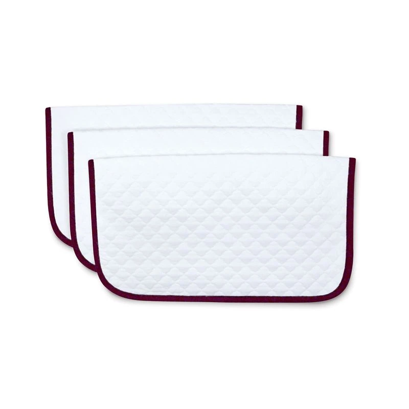 Passport Baby Pads 3 Pack - White/Burgundy 1 Passport Baby Pads 3 Pack - White/Burgundy