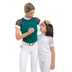 Cavalliera Women's Contessa Short Sleeve Show Shirt - Emerald 7 Cavalliera Women's Contessa Short Sleeve Show Shirt - Emerald -Equestrian Supplies Shop 496622 800 800