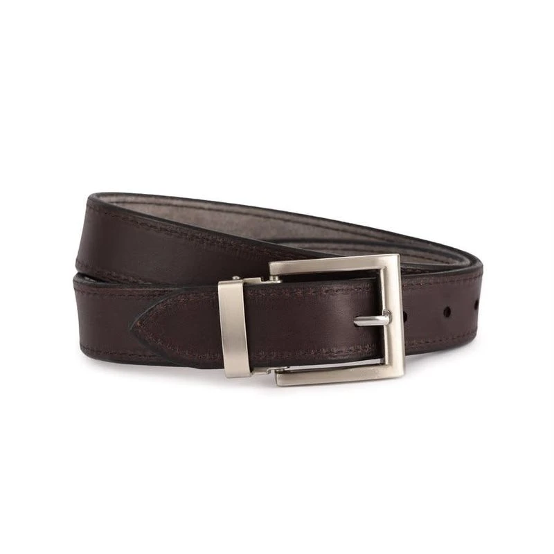 Perri's 2-in-1 Leather Suede Reversible Belt - Havana/Gray 2 Perri's 2-in-1 Leather Suede Reversible Belt - Havana/Gray - Image 2