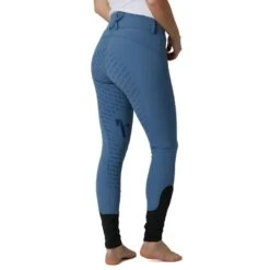 Horze Women's Melody High Waist Micro Silicone Full Seat Breeches - Blue -Equestrian Supplies Shop 530349 800 800