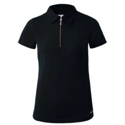 Horze Women's Lia Organic Cotton Polo - Black