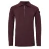 Horze Women's Tiana Long Sleeved Polo - Red Mahogany Burgundy
