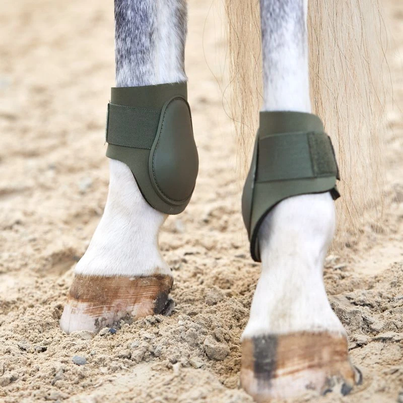 Horze Adepto Fetlock Boots - Beetle Khaki Green 4 Horze Adepto Fetlock Boots - Beetle Khaki Green - Image 4