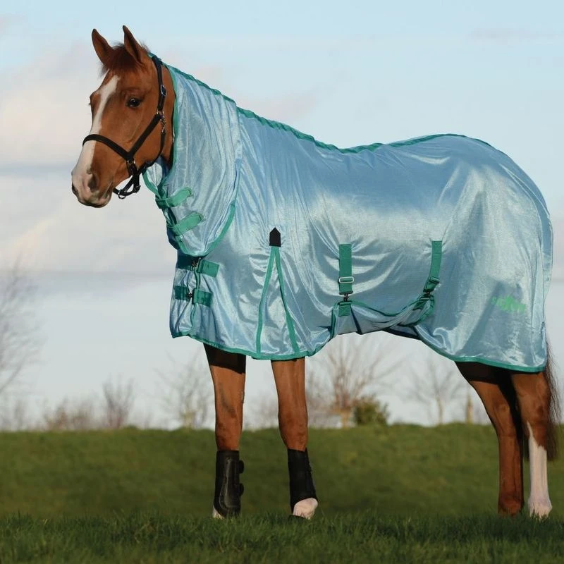 Saxon Mesh W/Gusset Belly Wrap Combo Neck - Light Blue/Green 1 Saxon Mesh W/Gusset Belly Wrap Combo Neck - Light Blue/Green