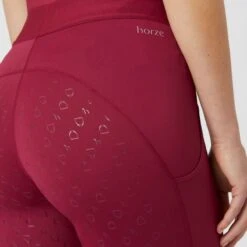 Horze Women's Nadia 4-Pocket Full Seat Tights - Anemone Dark Pink -Equestrian Supplies Shop 541385 800 800