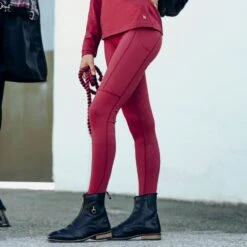 Horze Women's Nadia 4-Pocket Full Seat Tights - Anemone Dark Pink -Equestrian Supplies Shop 541386 800 800