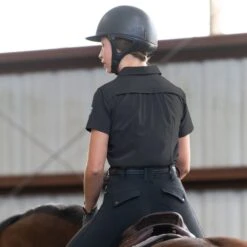 Irideon Women's Aspen Short Sleeve Trail Shirt - Black -Equestrian Supplies Shop 555488 800 800