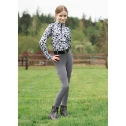 Kerrits Kids' Ice Fil Full Seat Tech Tights - Shadow -Equestrian Supplies Shop 568084 800 800