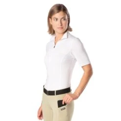 Kerrits Women's Ice Fil Lite Short Sleeve Shirt Solid - White -Equestrian Supplies Shop 576229 800 800