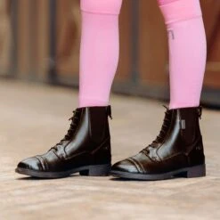 Horze Kids' Kilkenny Polyurethane Jodhpur Boots - Brown -Equestrian Supplies Shop 581348 800 800