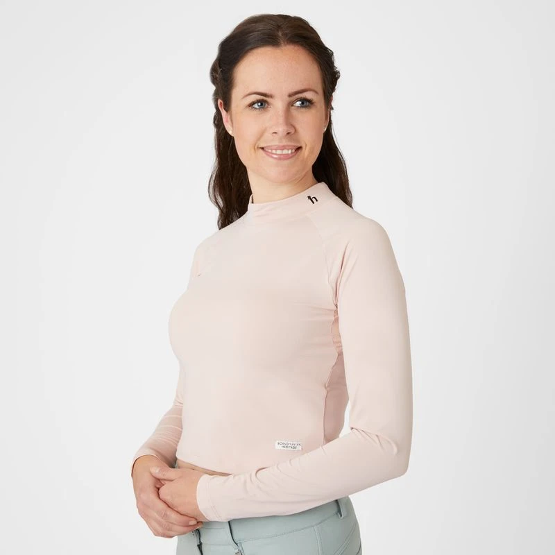 Horze Women's Gabriela UV Pro Cooling Sun Crop Top - Potpourri 1 Horze Women's Gabriela UV Pro Cooling Sun Crop Top - Potpourri