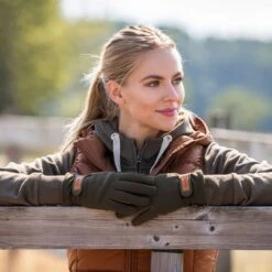 Horze Maya Winter Gloves - Dark Olive -Equestrian Supplies Shop 590892 800 800