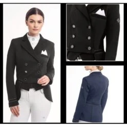 Fair Play Women's Elizabeth Comfimesh Short Tail Coat - Black -Equestrian Supplies Shop 592841 800 800