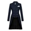 Fair Play Women's Dorothee Rose Gold Shadbelly Coat - Navy