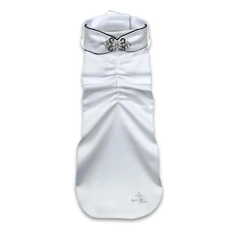 Fair Play Baroque Ready Tied Stock Tie - White 1 Fair Play Baroque Ready Tied Stock Tie - White