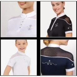 Fair Play Women's Letizia Short Sleeve Competition Shirt - White -Equestrian Supplies Shop 594828 800 800