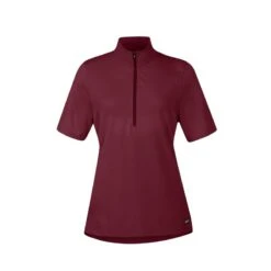 Kerrits Women's Ice Fil Lite Short Sleeve Shirt Solid - Burgundy