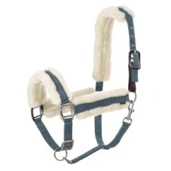 Equinavia Valkyrie Ultra Fleece Breakaway Halter - Mirage Blue/Ivory White