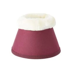 Horze Lincoln Faux Fur Bell Boots - Merlot -Equestrian Supplies Shop 600797 800 800