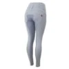 Horze Women's Tara High Waist Breeches Leather Full Seat - Tradewinds Grey